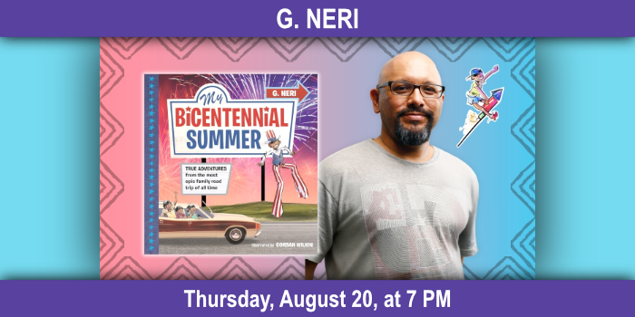 Greg Neri, Thursday, August 20, 7–8 PM