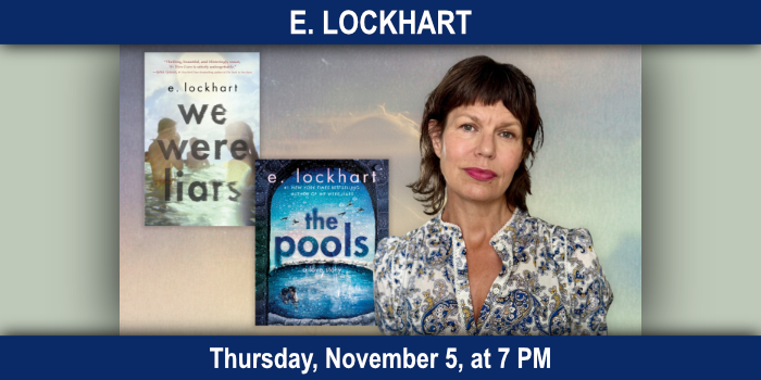 E. Lockhart, Thursday, November 5, 7–8 PM.