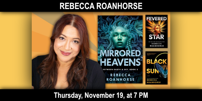 Rebecca Roanhorse, Thursday, November 19, 7–8 PM.