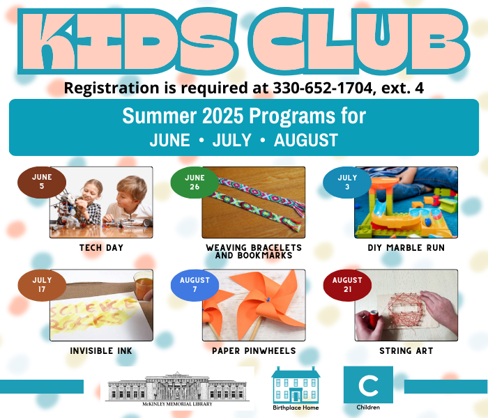 Kids Club Summer 2025 Programs