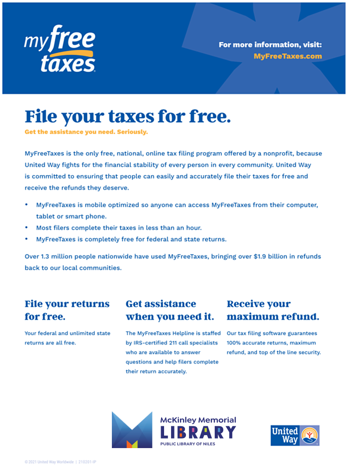 My Free Taxes Flyer