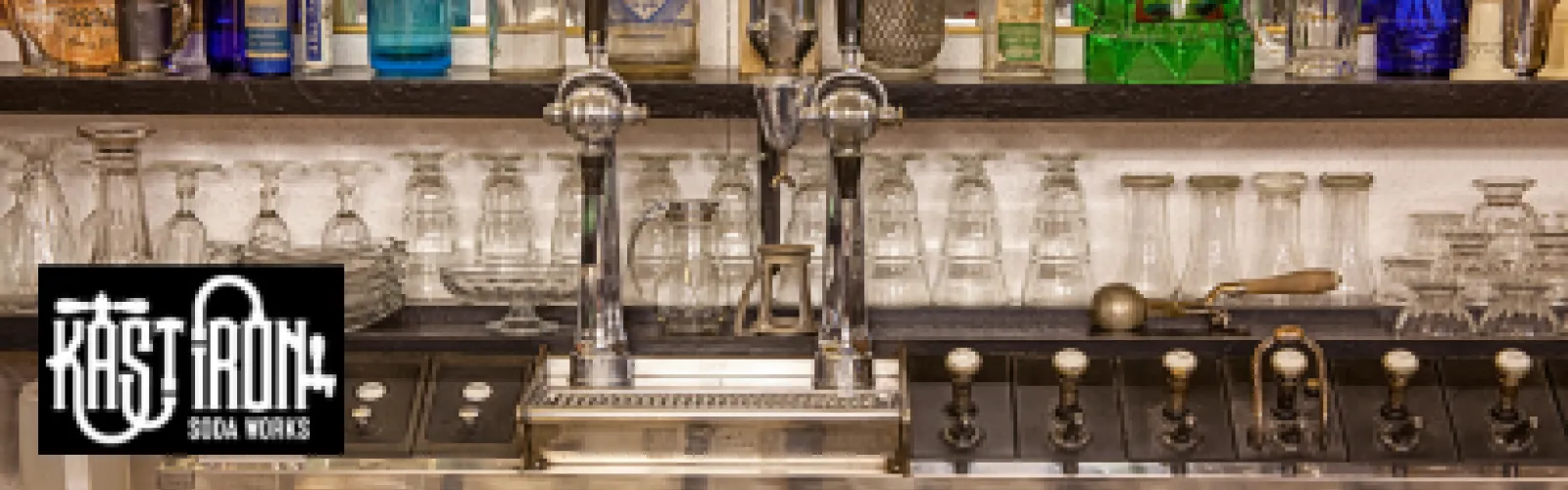 Soda fountain display.
