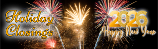 New Year's Holiday Closings