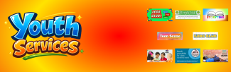 Youth Services logo with an array of youth program logos